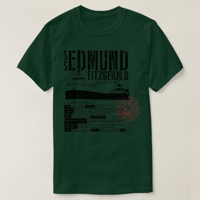Camiseta Edmund Fitzgerald (Diseño del anverso)