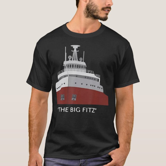 Camiseta Edmund Fitzgerald Big Fitz Nautical (Anverso)