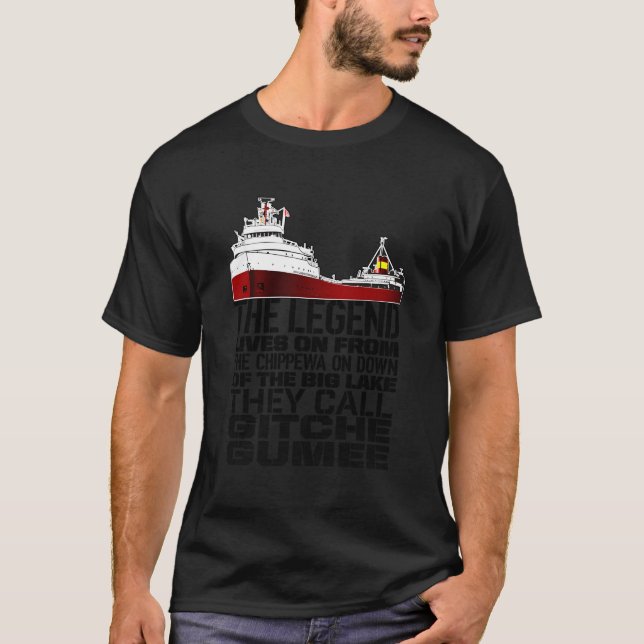 Camiseta Edmund Fitzgerald La Leyenda Que Llaman Gitche Gum (Anverso)