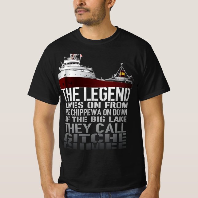 Camiseta Edmund Fitzgerald Unisex para Mujeres Hombres. (Anverso)