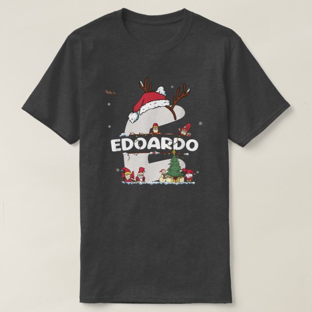 Camiseta Edoardo Navidades Shirt w Edoardo Nombre para X gr (Diseño del anverso)