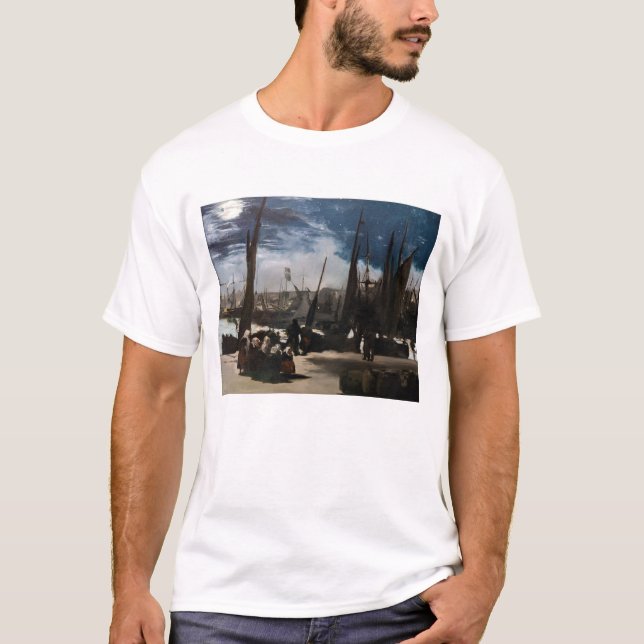Camiseta Edouard Manet - El puerto de Boulogne a la luz de  (Anverso)