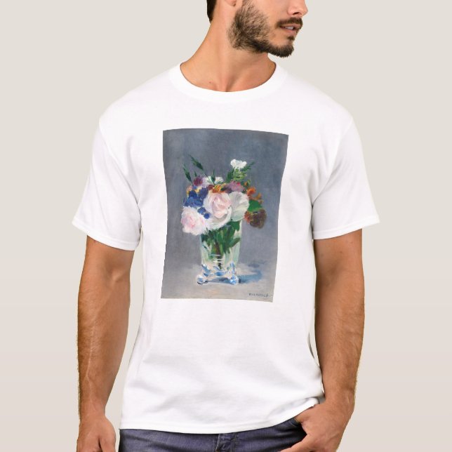 Camiseta Edouard Manet - Flores en un jarrón de cristal (Anverso)