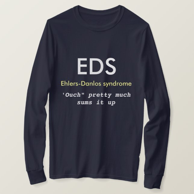 Camiseta EDS (síndrome de Ehlers-Danlos) Concienci (Anverso del diseño)