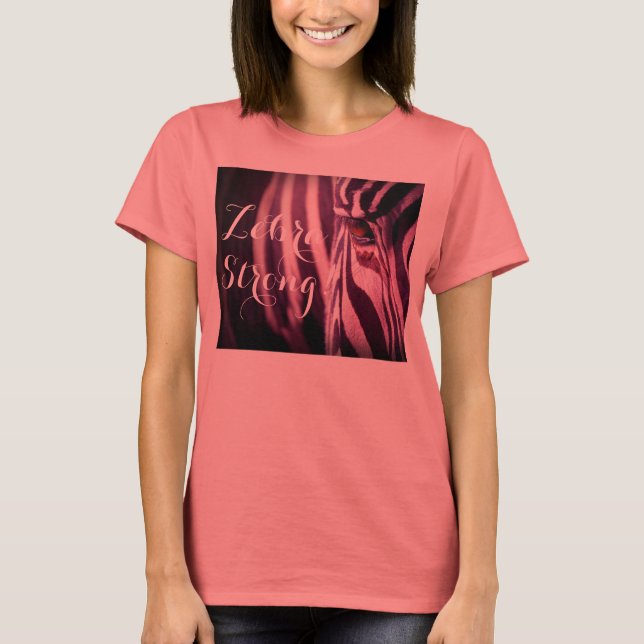 Camiseta EDS Tee "Zebra Strong" - Rosa (Anverso)