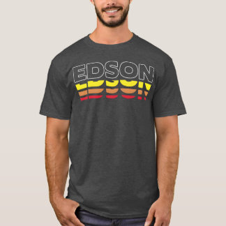Camiseta Edson Nombre Divertido Vintage Atardecer Edson ami
