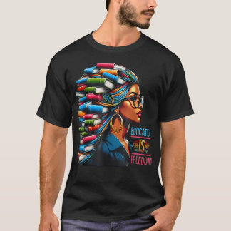Camiseta Educación de la Historia Negra Es Libros de Maestr