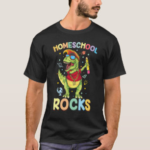 Camiseta Educación en casa Trex Dinosaurio Primer día de es