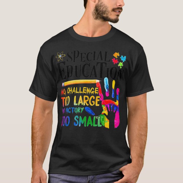 Camiseta Educación especial no hay desafío demasiado grande (Anverso)