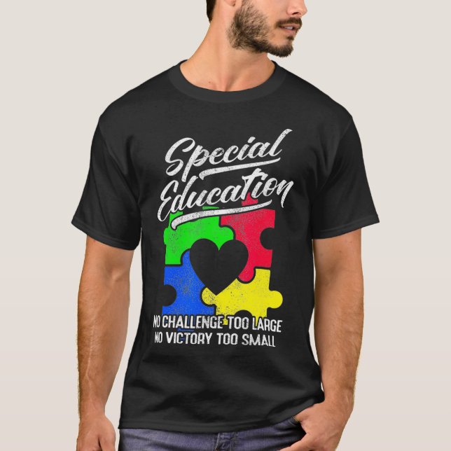 Camiseta Educación especial, no hay desafío, no hay victori (Anverso)