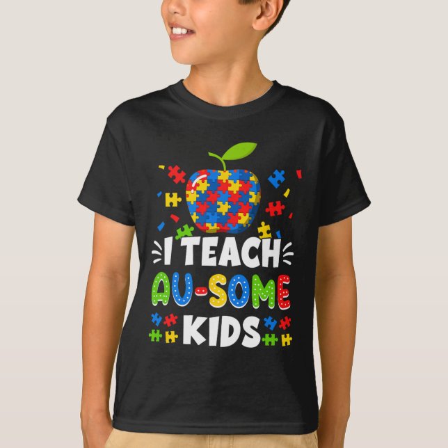 Camiseta Educación especial Sped Enseña a los niños Au-some (Anverso)