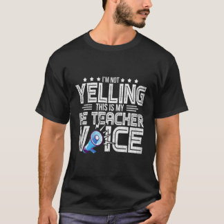 Camiseta Educación Física Gritando Voz Divertida Docente Pe