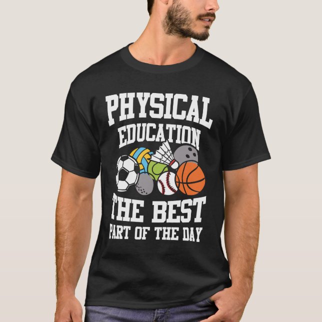 Camiseta Educación física La mejor parte del día (Anverso)