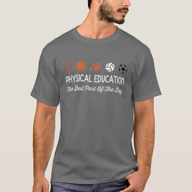 Camiseta Educación Física La Mejor Parte Del Día Los Niños  (Anverso)