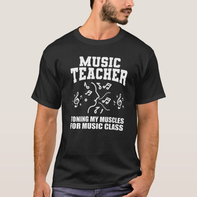Camiseta Educación Notas Escuela Educador Maestro de Música (Anverso)
