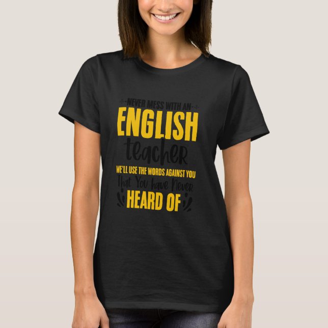 Camiseta Educación Nunca Jugar Con Profesor De Inglés Profe (Anverso)