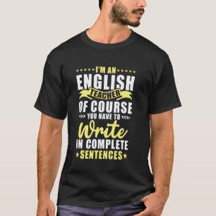 Camiseta Educación Soy un profesor de inglés Literatura Ing