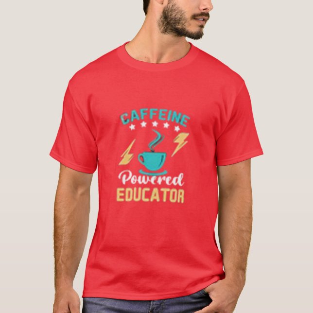 Camiseta Educador con energía en café (Anverso)