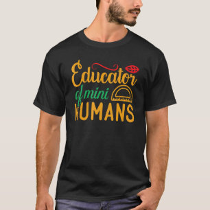 Camiseta Educador De Maestra Retro De Mini Humanos