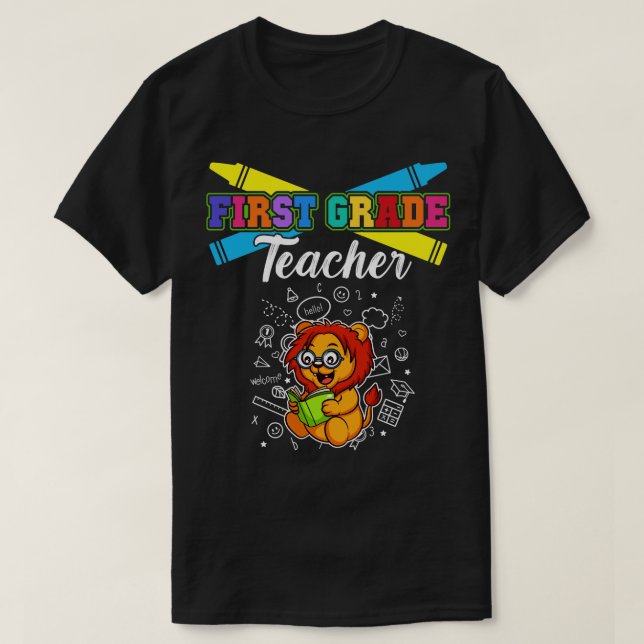 Camiseta Educador de primer grado de la escuela primaria (Diseño del anverso)