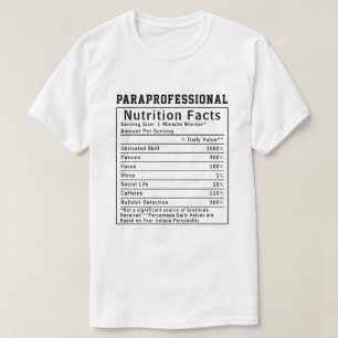 Camiseta Educador Divertido de Datos Nutricionales para Per