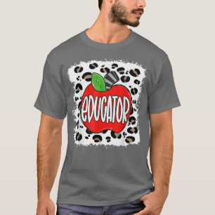 Camiseta Educador Estudiante Apple Feliz Primer Cien Días D