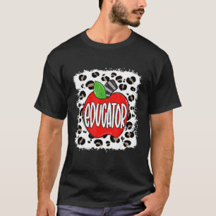 Camiseta Educador Estudiante Manzana Feliz Primero Último 1