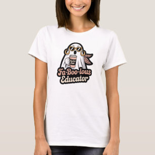 Camiseta Educador Fa-Boo-lous Fantasma Maestro Combustible