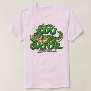 Camiseta educador gator caimán maestro de vuelta a la escue