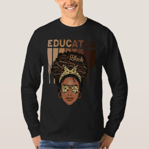 Camiseta Educador inteligente magia negra cariñoso hermoso 