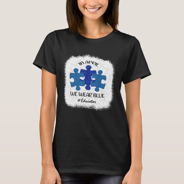 Camiseta Educador Maestra Concienciación Sobre El Autismo E (Anverso)