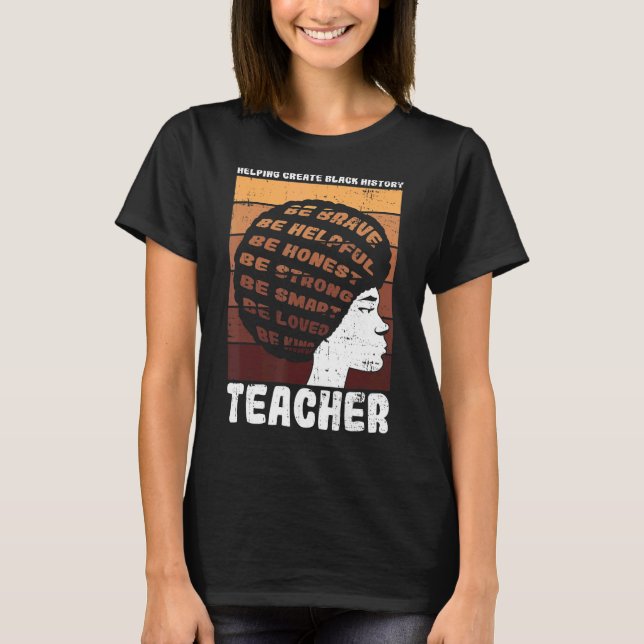 Camiseta Educador negro educador afroamericano negro (Anverso)