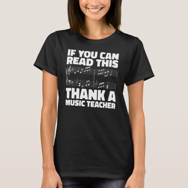 Camiseta Educador Notas Profesor de Música de la Escuela de (Anverso)