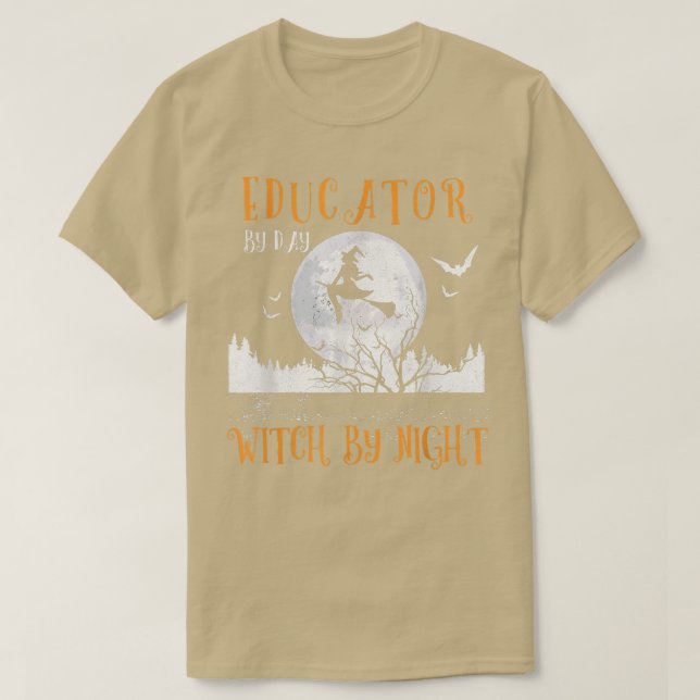 Camiseta Educador Por Bruja De Día De Mujeres De Noche Hall (Diseño del anverso)
