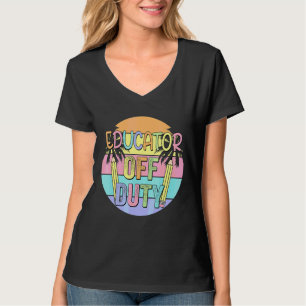 Camiseta Educador Vintage fuera de servicio verano vacacion