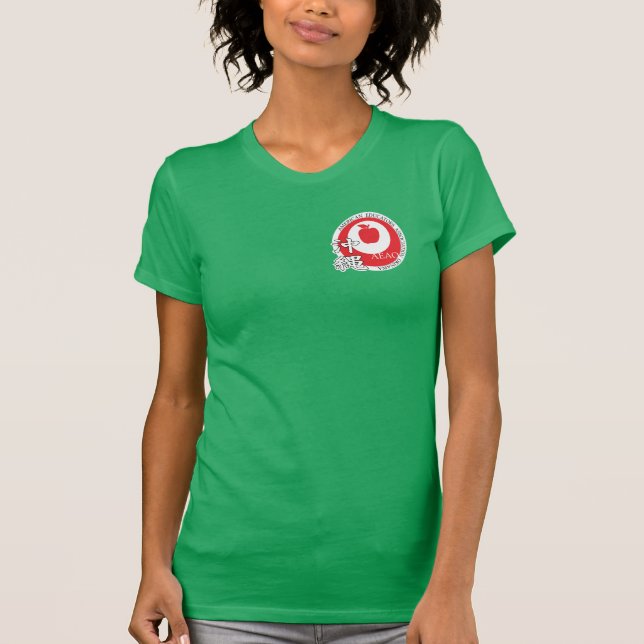 Camiseta educadora orgullosa (verde claro de las m (Anverso)