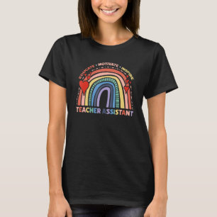 Camiseta Educar al profesor asistente Rainbow para inspirar