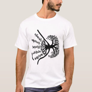 Camiseta Educar información de enfermería de soporte de emp