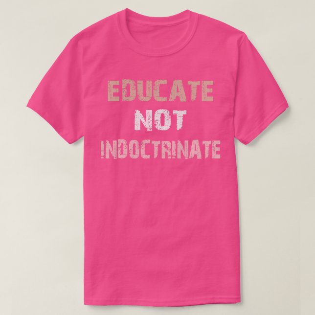 Camiseta educar no adoctrinar 1 (Diseño del anverso)