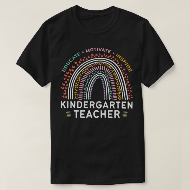 Camiseta Educar para motivar a inspirar la lluvia de profes (Diseño del anverso)
