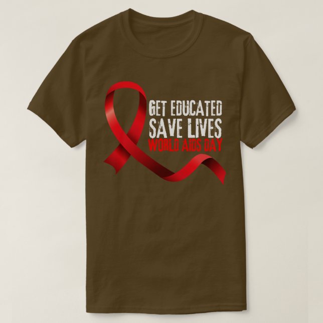 Camiseta Educar para salvar vidas en el Día Mundial contra  (Diseño del anverso)