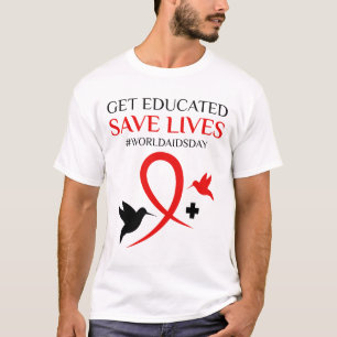 Camiseta Educar para salvar vidas en el Día Mundial del SID