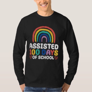 Camiseta Educational Assistant 100 Days Of School Paraeduca