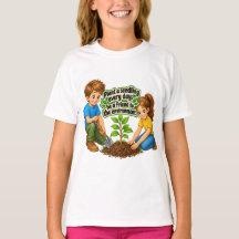 Camiseta educativa de jardinería para niños del Dí