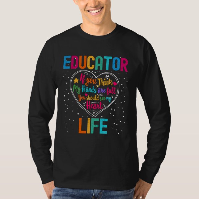 Camiseta Educator Life Appreciation Week Back to School Hea (Anverso)