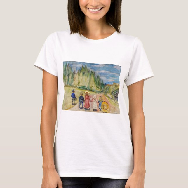 Camiseta Edvard Munch - El bosque de cuento de hadas (Anverso)