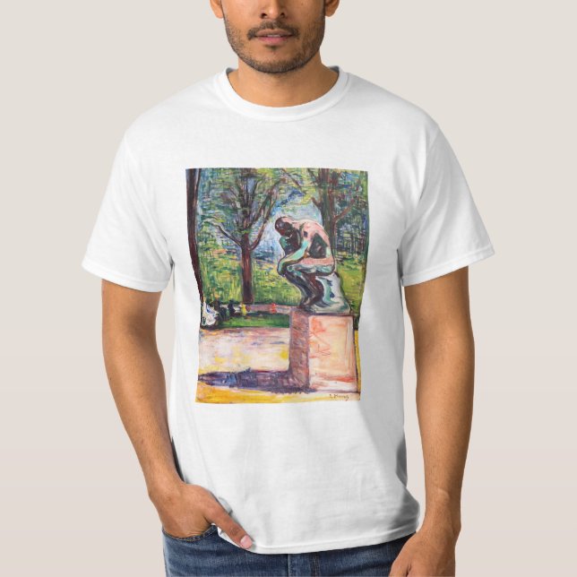 Camiseta Edvard Munch - El pensador de Rodin (Anverso)