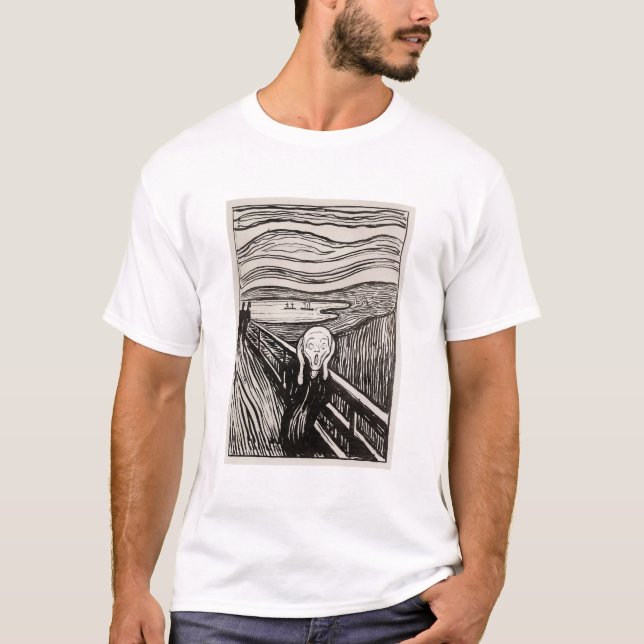 Camiseta Edvard Munch La Impresión De Litografía De Grito F (Anverso)