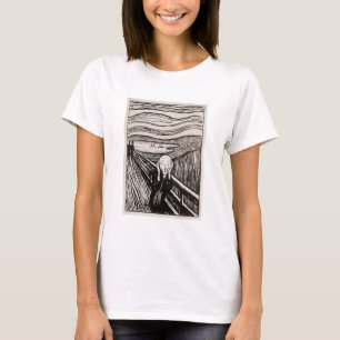 Camiseta Edvard Munch La Impresión De Litografía De Grito F