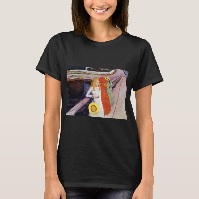 Camiseta Edvard Munch - Los Chicas en el puente de 1901 (Anverso)